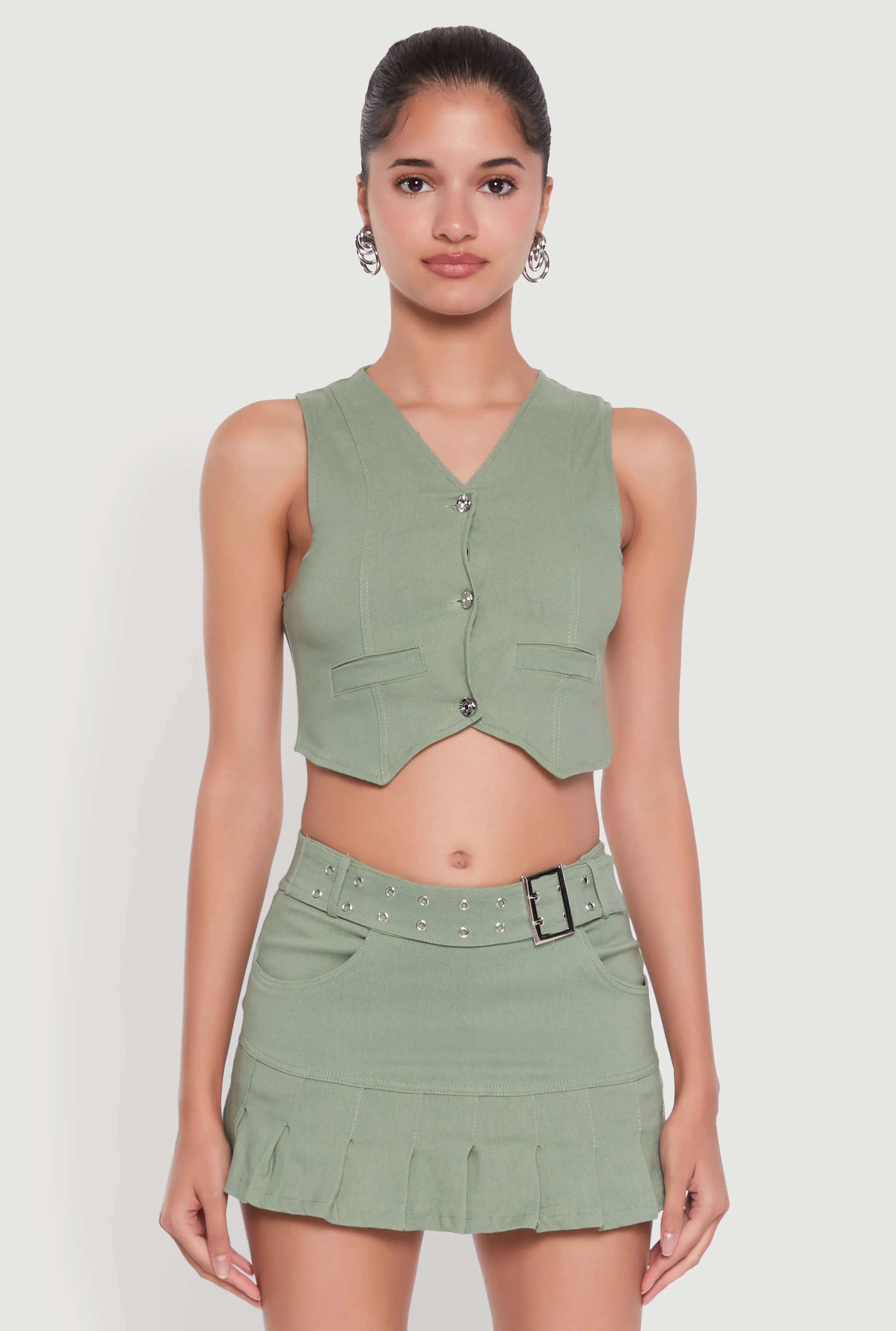 Trendy Hyperstretch V-Neck Cropped Vest sold by Rainbow