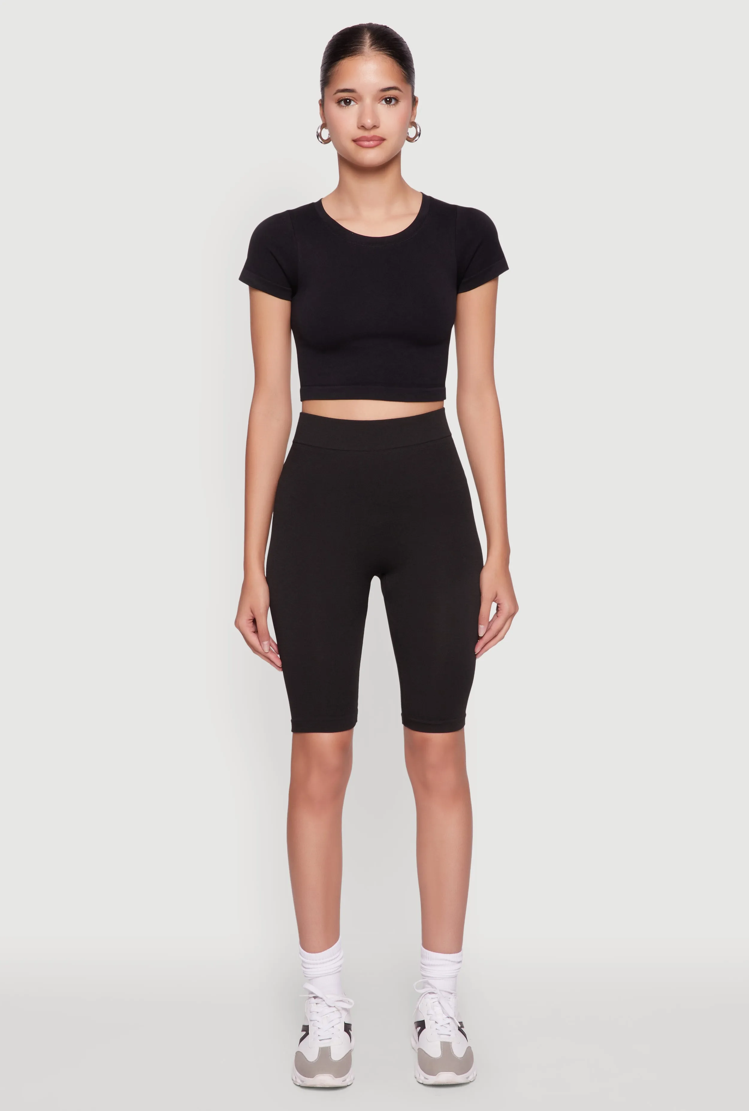 Trendy Seamless 9 Inch High Waisted Biker Shorts sold by Rainbow