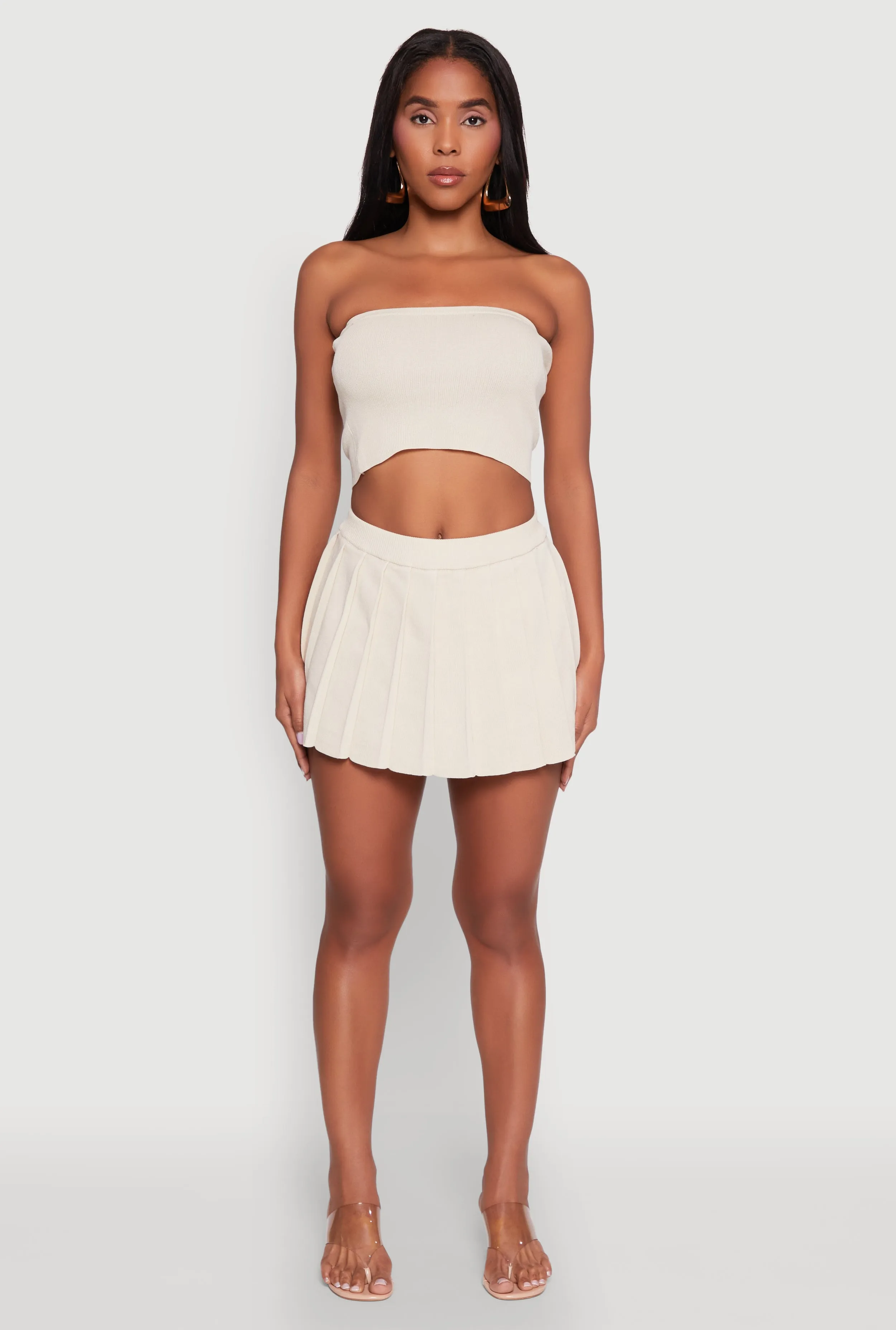 Daisy Rib Knit Cropped Tube Top sold by Rainbow product image thumbnail 3