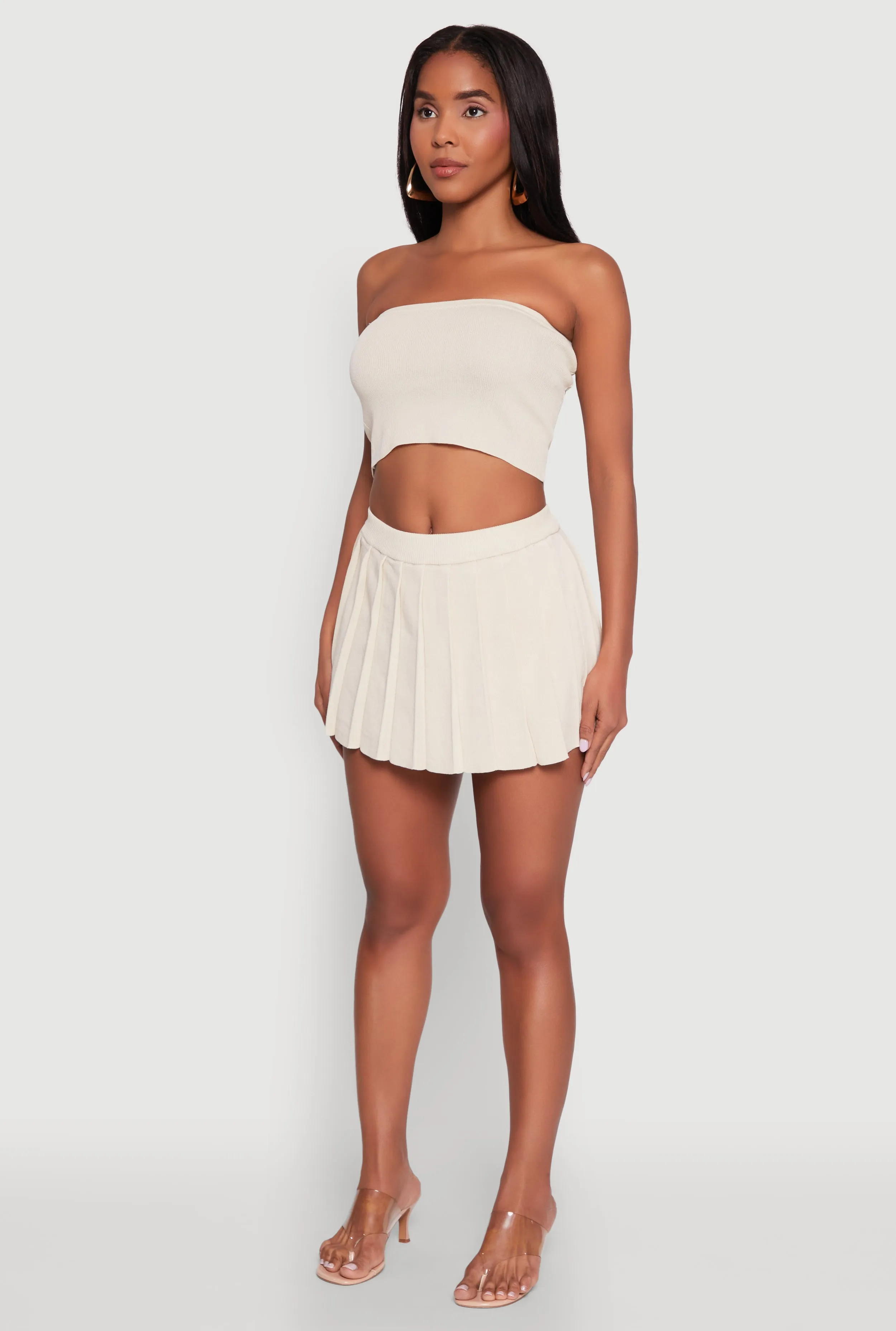 Daisy Rib Knit Cropped Tube Top sold by Rainbow product image thumbnail 5