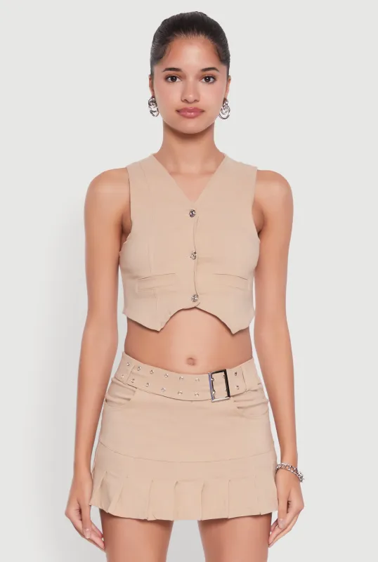 Trendy Hyperstretch V-Neck Cropped Vest sold by Rainbow