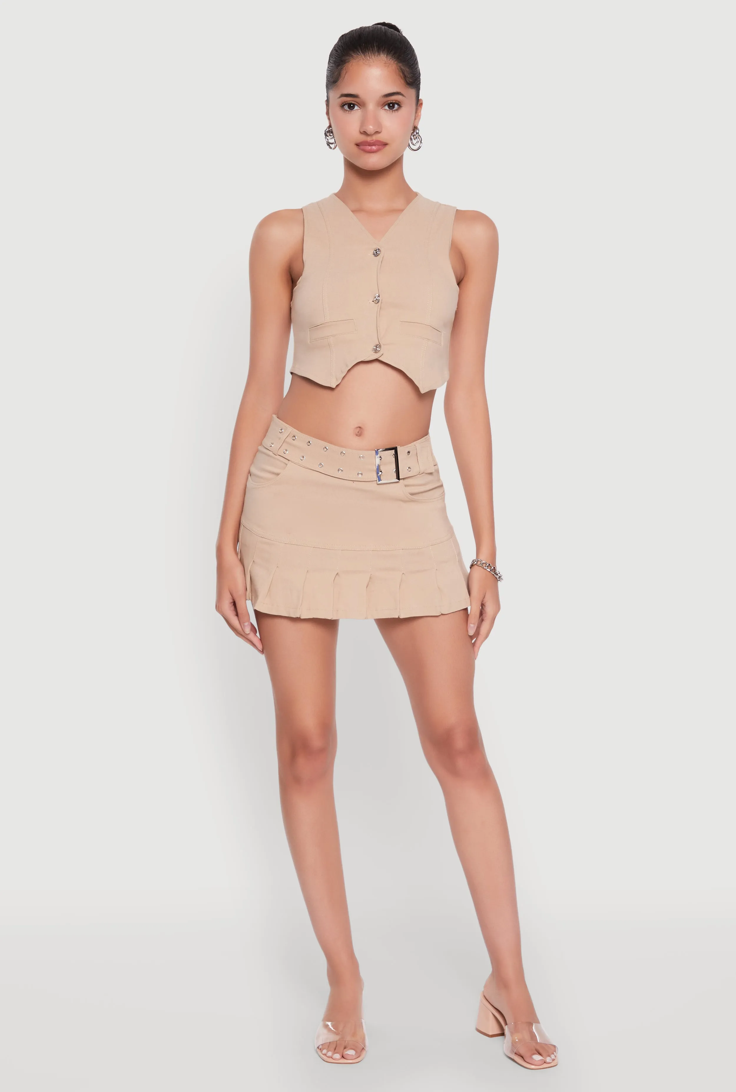 Trendy Hyperstretch V-Neck Cropped Vest sold by Rainbow product image thumbnail 2