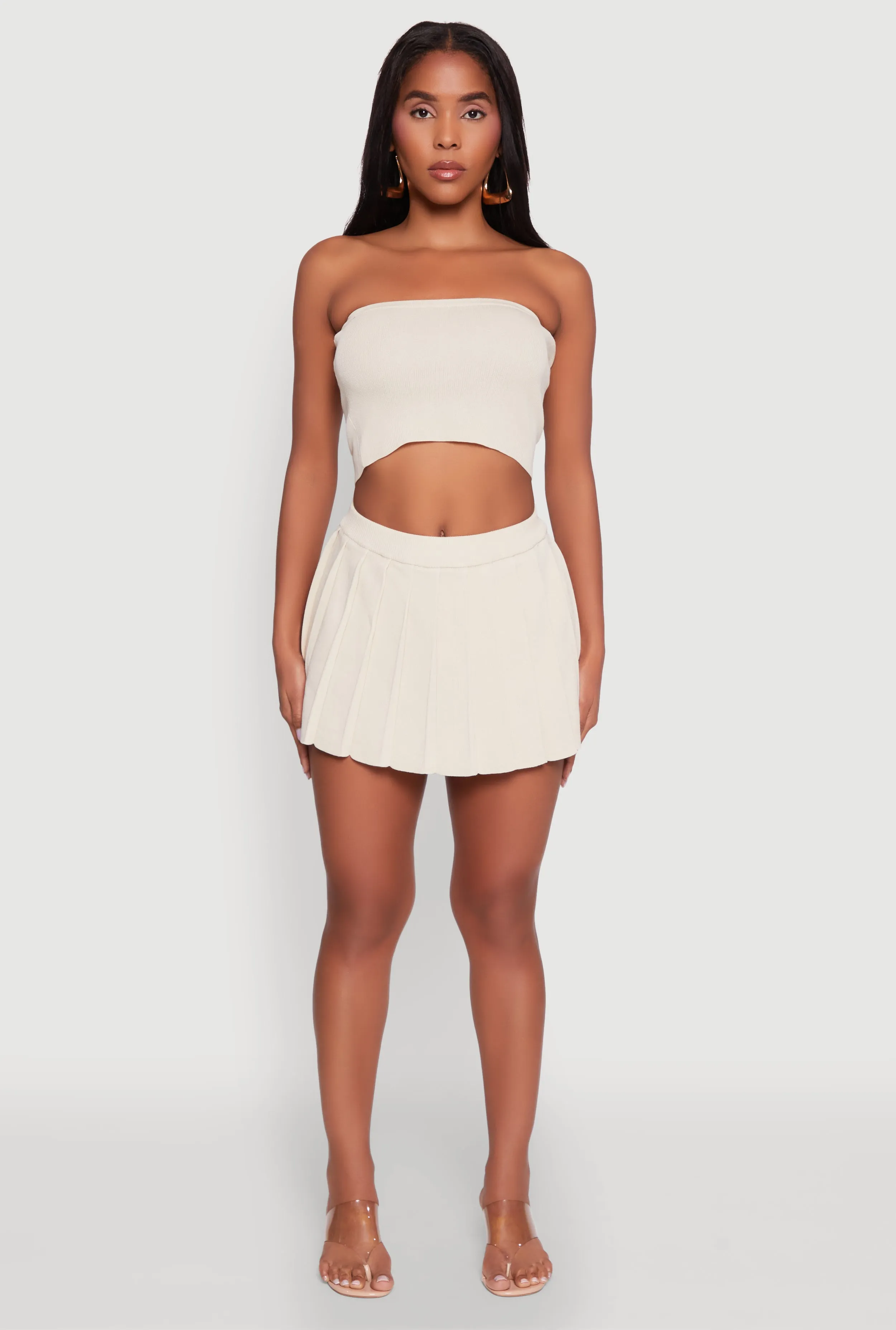 Daisy Rib Knit Pleated Skort sold by Rainbow product image thumbnail 2