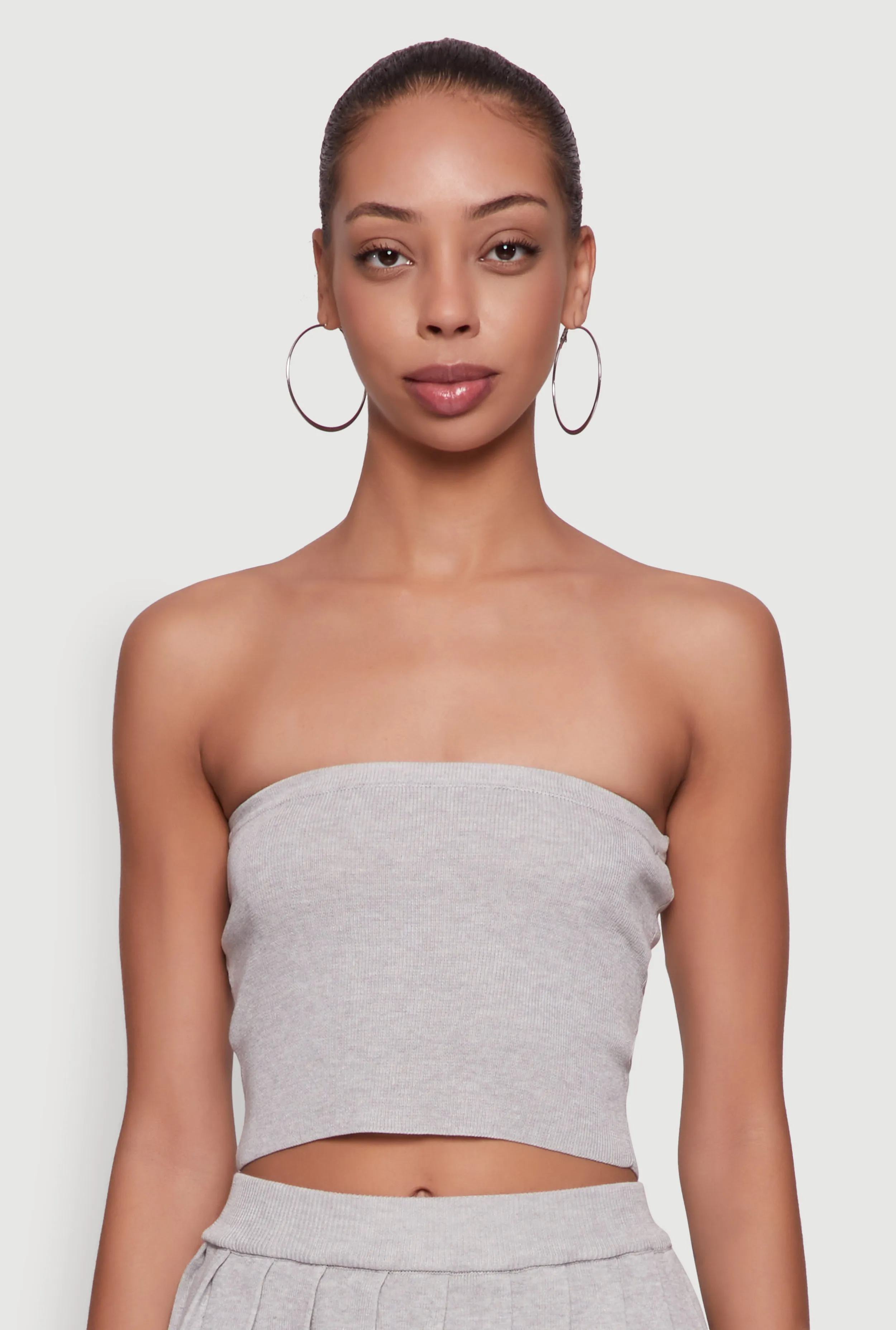 Daisy Rib Knit Cropped Tube Top sold by Rainbow