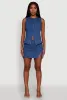 Trendy High Neck Button Front Denim Vest sold by Rainbow