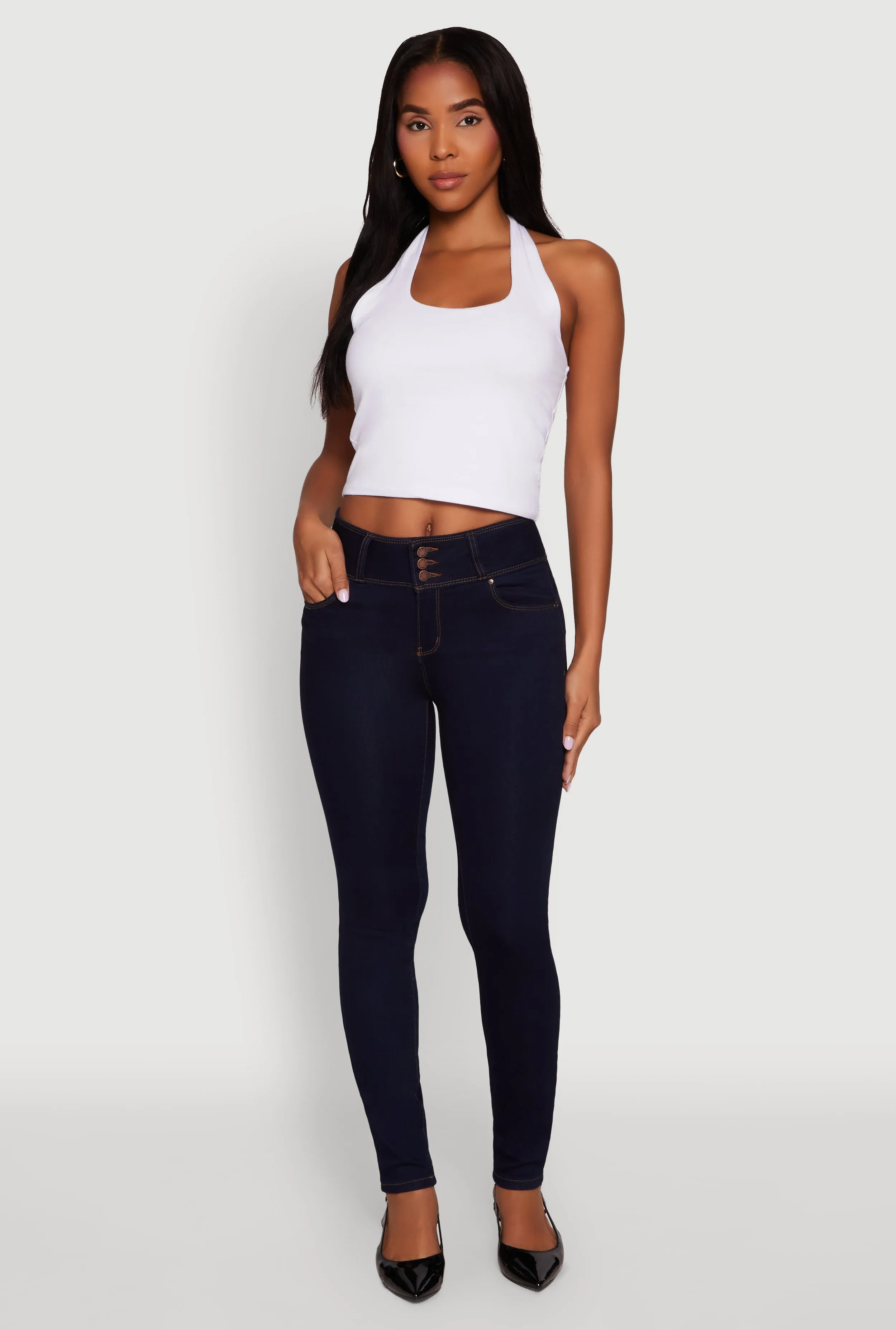 WAX High Waisted Push Up Skinny Jeans sold by Rainbow