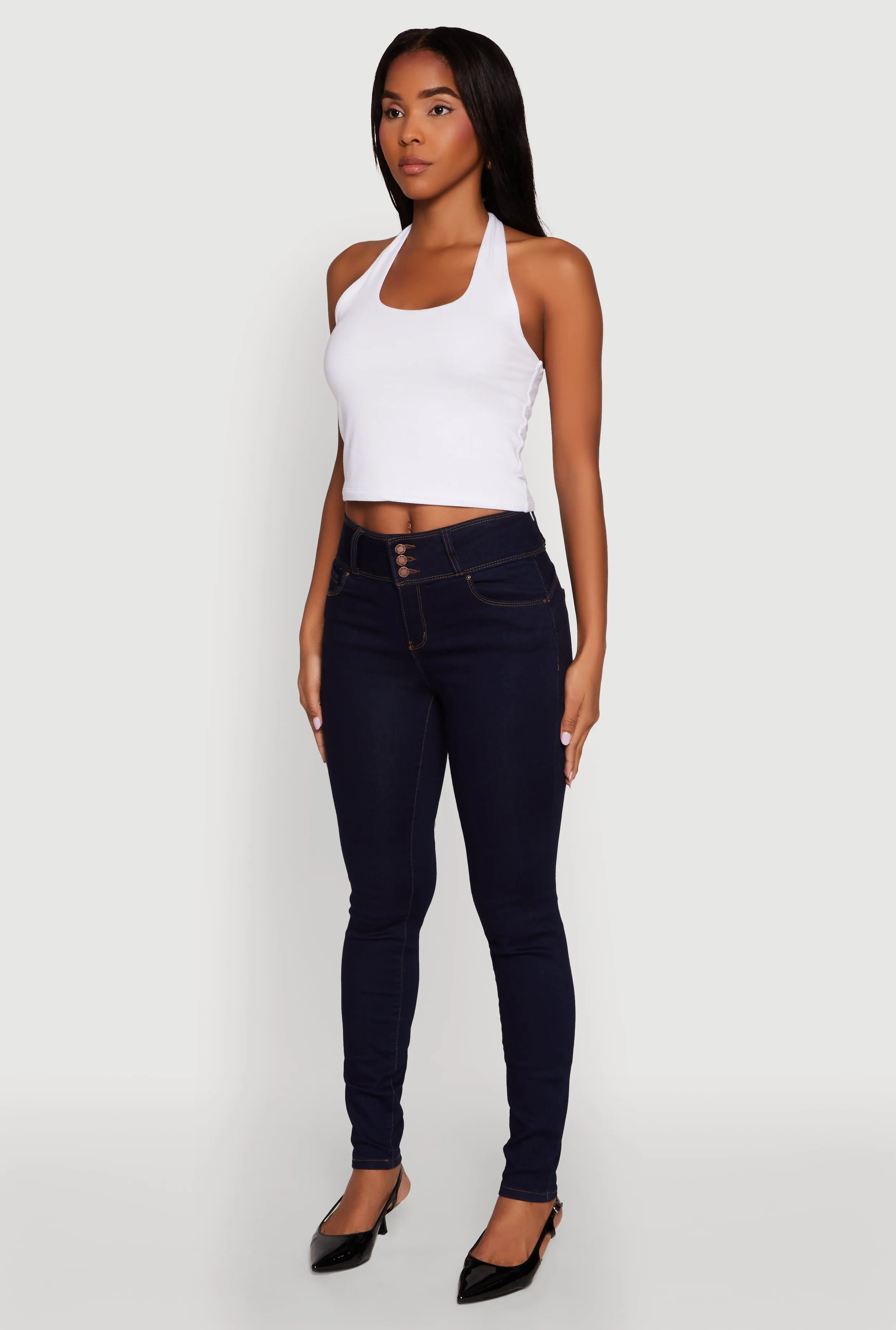 WAX High Waisted Push Up Skinny Jeans sold by Rainbow product image thumbnail 3