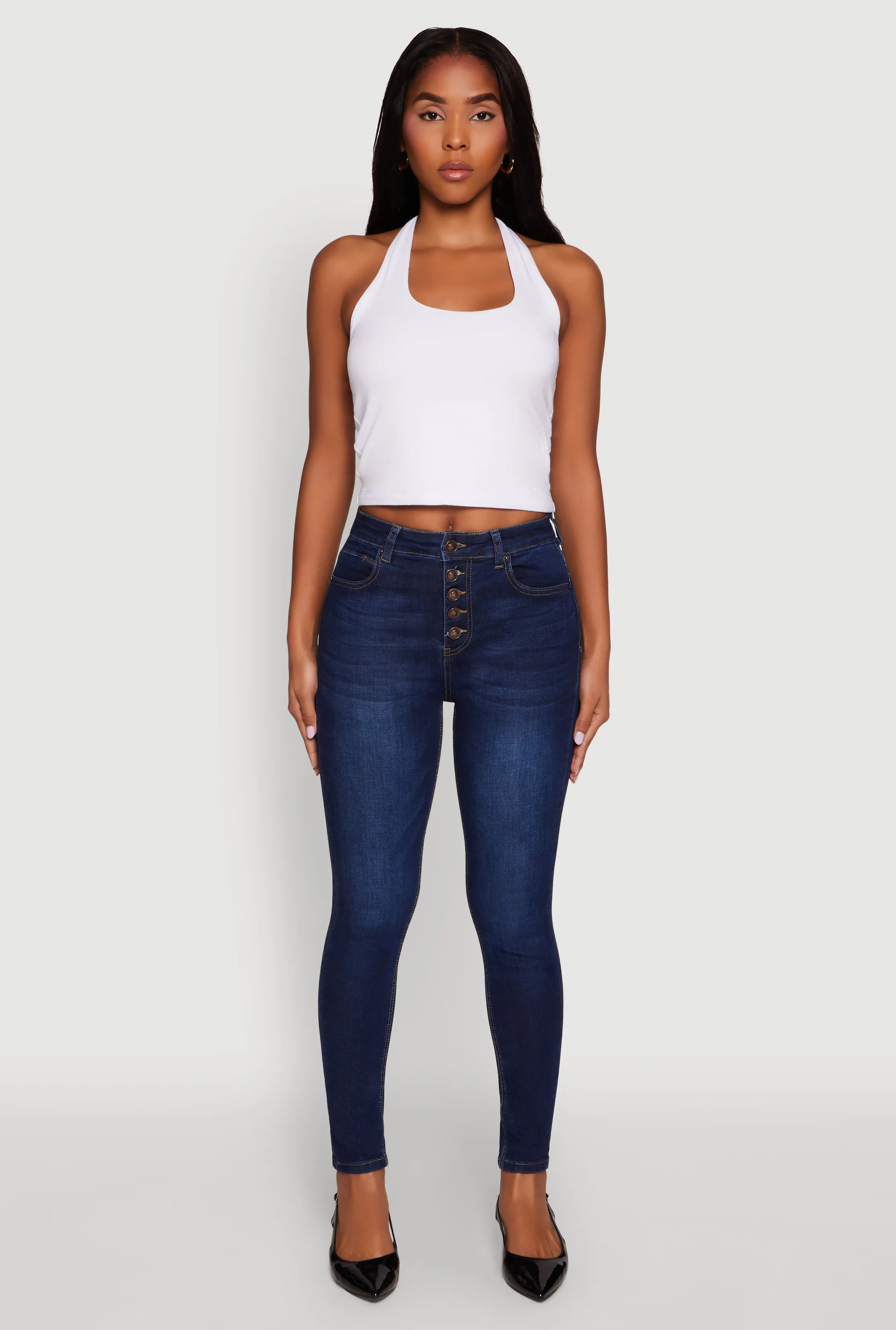 WAX Button Fly Skinny Jeans sold by Rainbow product image thumbnail 2