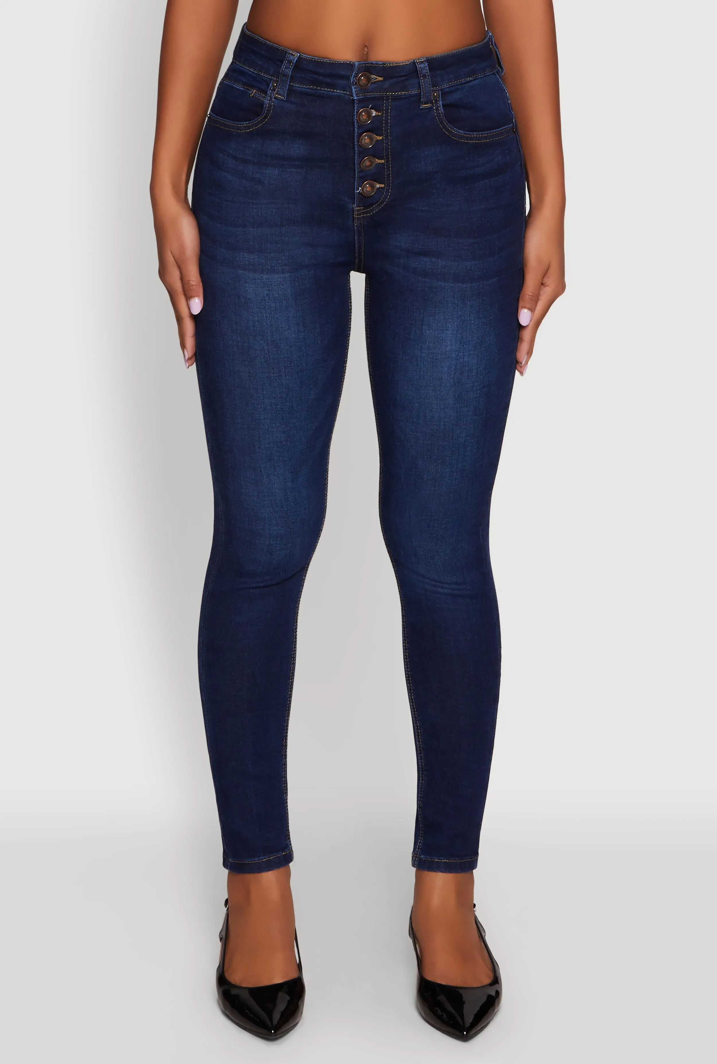 WAX Button Fly Skinny Jeans sold by Rainbow product image thumbnail 5