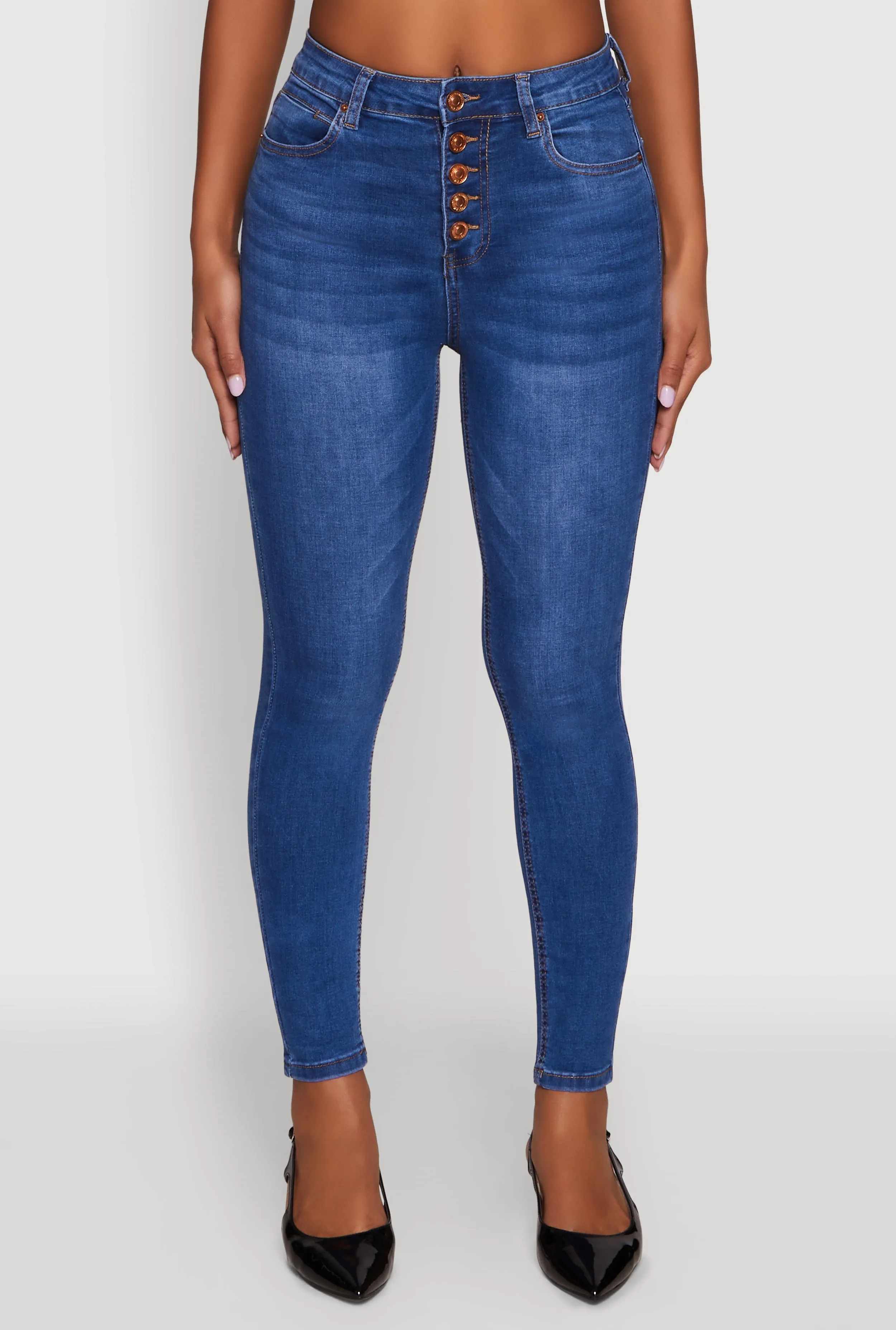 WAX Button Fly Skinny Jeans sold by Rainbow product image thumbnail 5