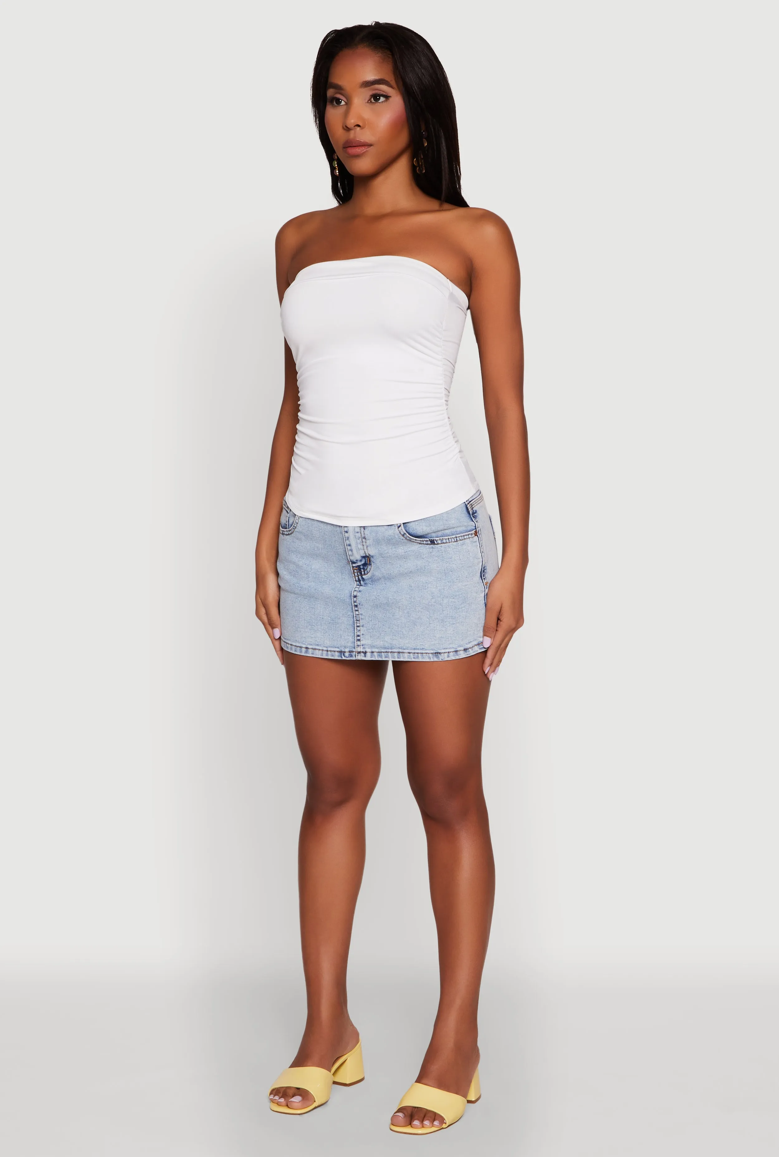 Trendy Side Ruched Tube Top sold by Rainbow product image thumbnail 5