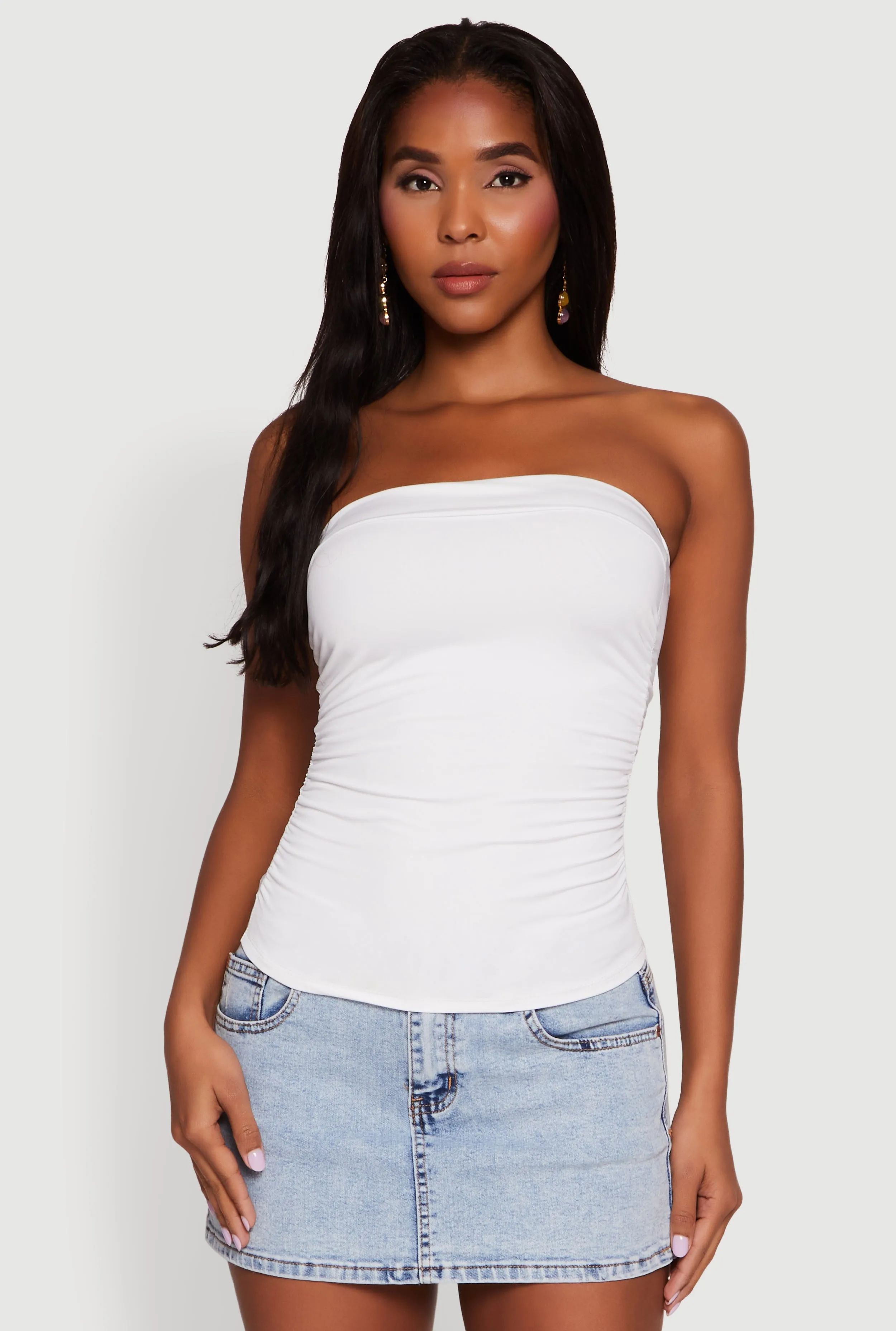 Trendy Side Ruched Tube Top sold by Rainbow product image thumbnail 2