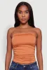 Trendy Side Ruched Tube Top sold by Rainbow