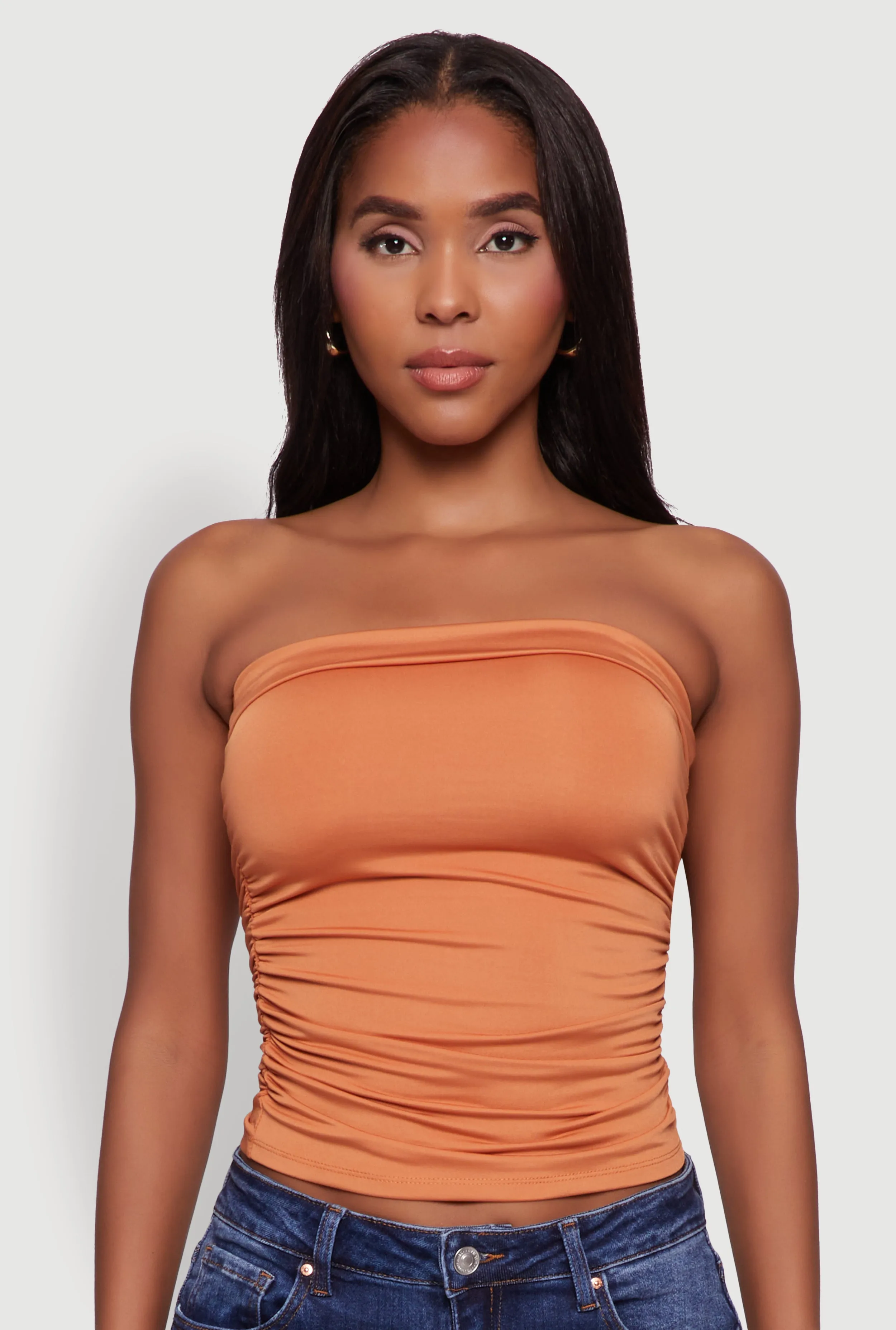 Trendy Side Ruched Tube Top sold by Rainbow product image thumbnail 2