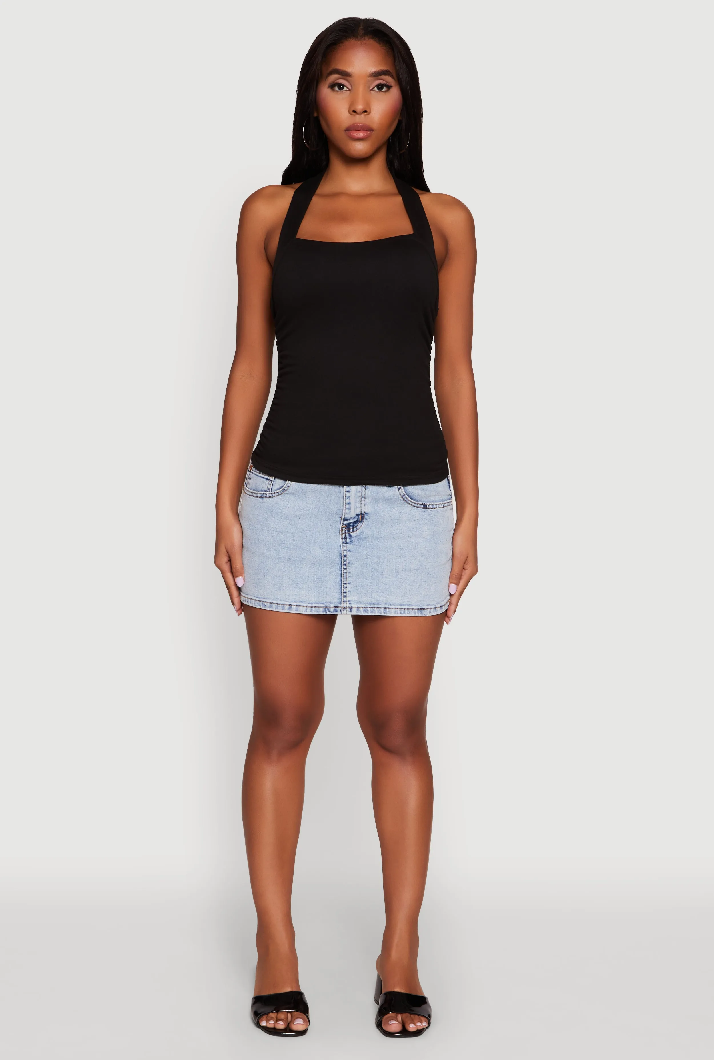 Elegant Ruched Halter Top sold by Rainbow