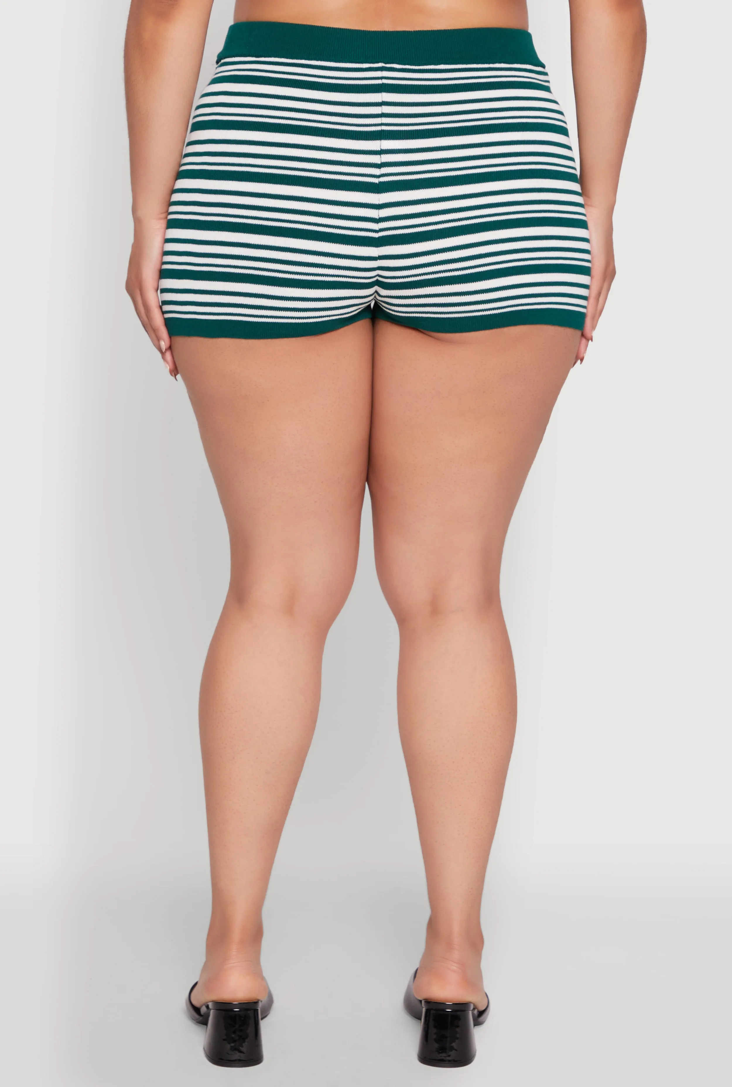 Plus Size Daisy Striped Button Detail Shorts sold by Rainbow product image thumbnail 5
