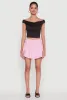 Trendy High Waisted Mini Skater Skirt sold by Rainbow