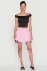 Trendy High Waisted Mini Skater Skirt sold by Rainbow
