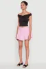 Trendy High Waisted Mini Skater Skirt sold by Rainbow