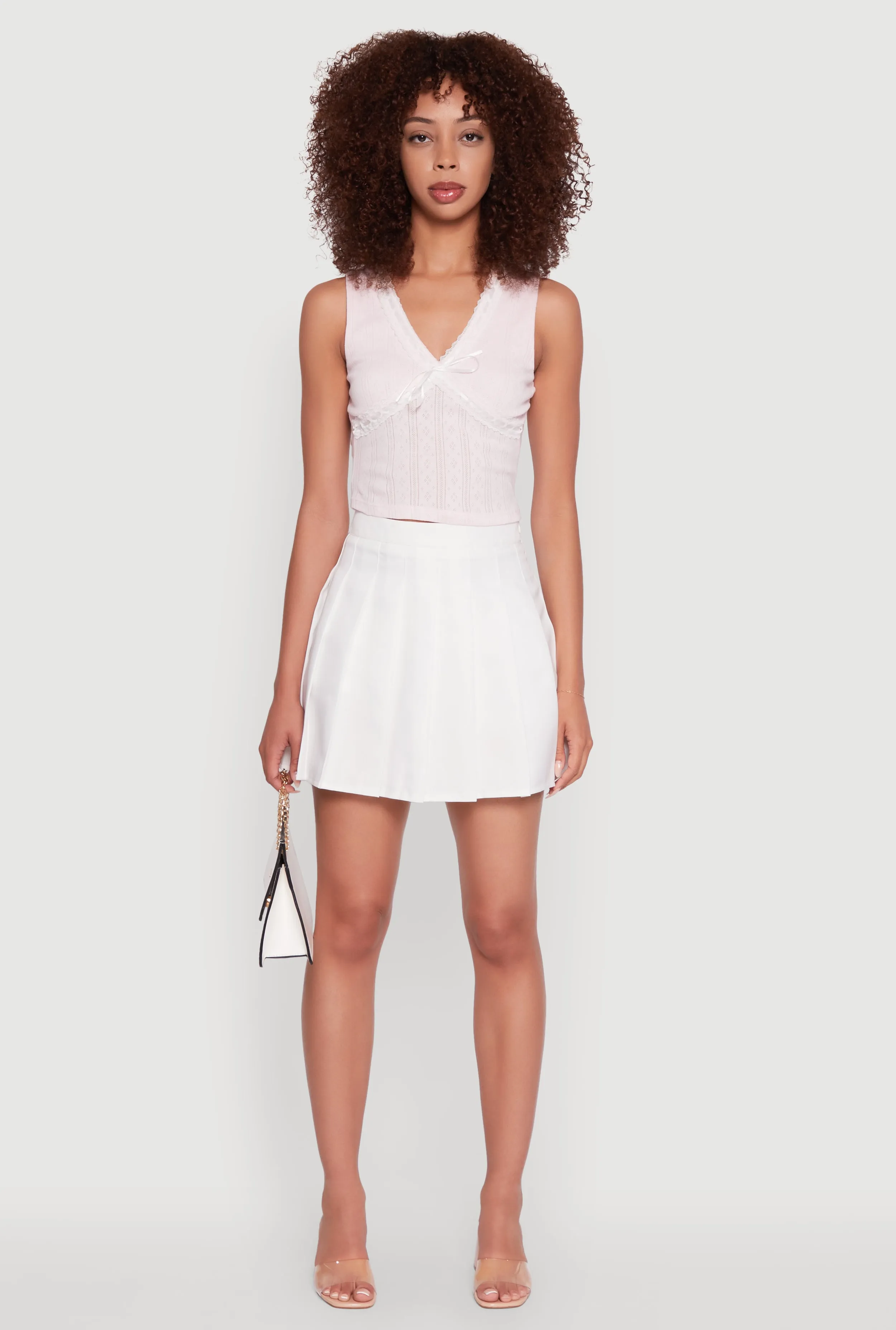 Trendy High Waisted Pleated Skirt sold by Rainbow product image thumbnail 2