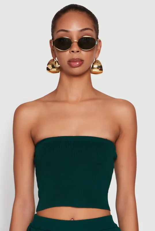 Daisy Rib Knit Cropped Tube Top sold by Rainbow