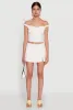 Iris Bow Detail Cropped Off The Shoulder Bustier Top sold by Rainbow