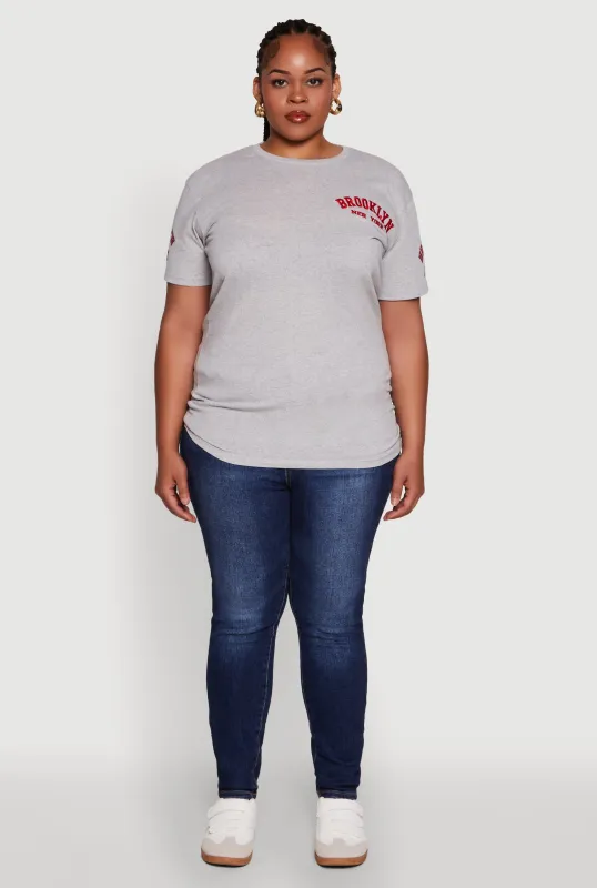 Plus Size Brooklyn New York Crew Neck Short Sleeve Top sold by Rainbow