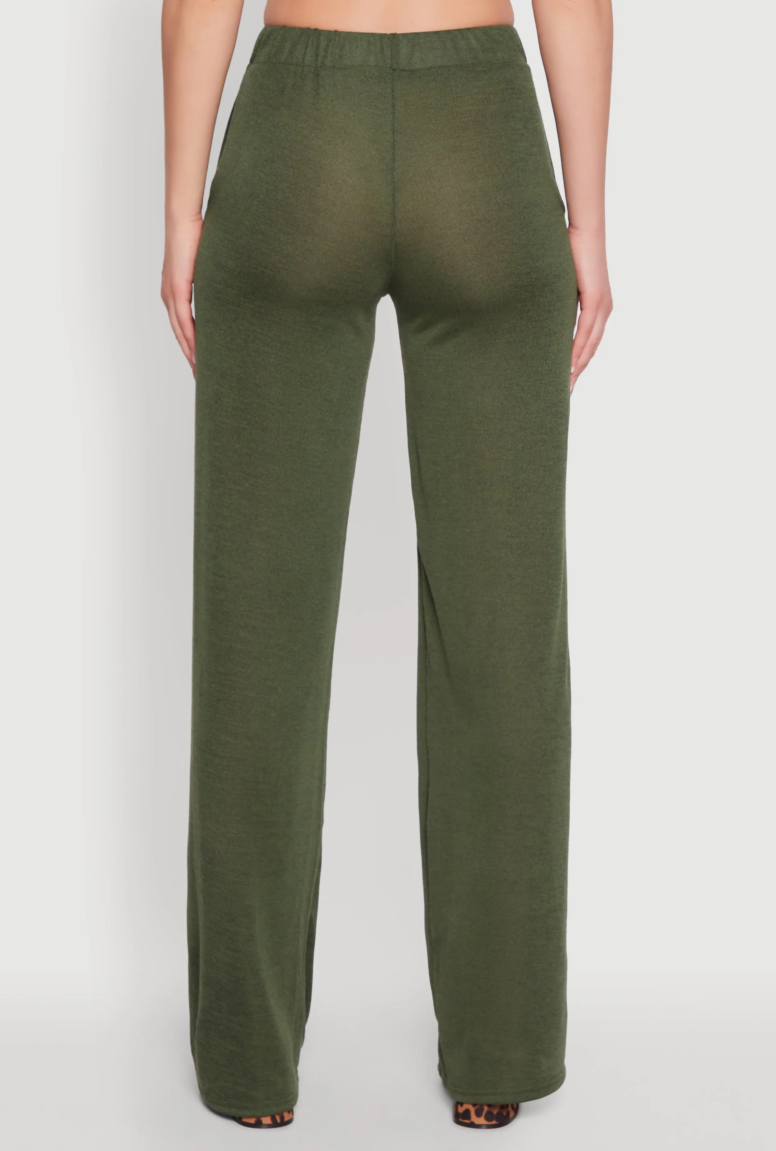 Daisy High Waisted Wide Leg Brushed Knit Pants sold by Rainbow product image thumbnail 5