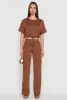 Daisy High Waisted Wide Leg Brushed Knit Pants sold by Rainbow