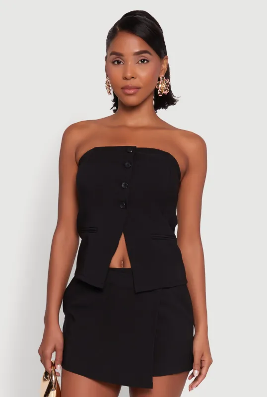 Haute Monde Strapless Blazer Corset Top sold by Rainbow