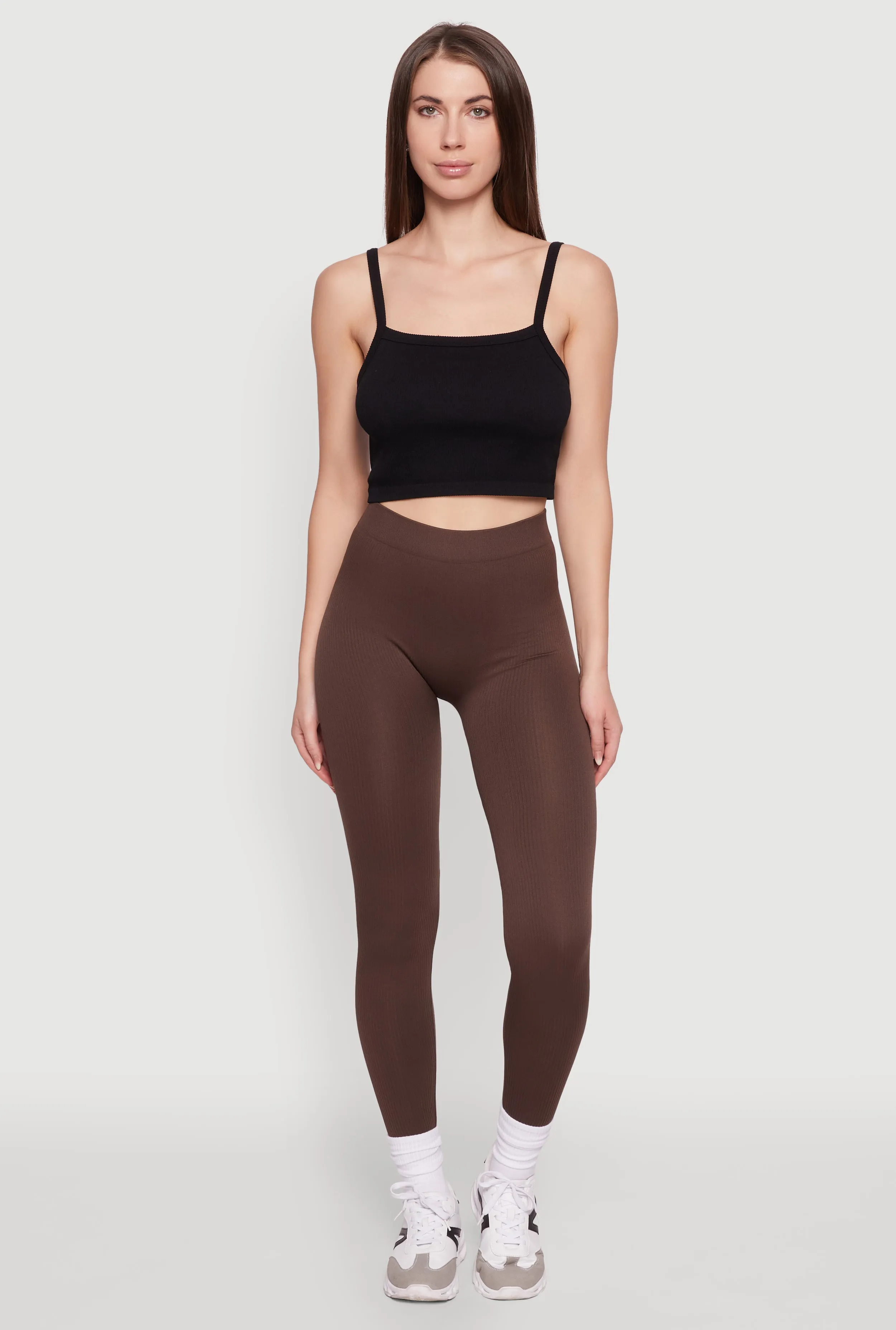 Trendy Rib Knit High Waisted Leggings sold by Rainbow product image thumbnail 2