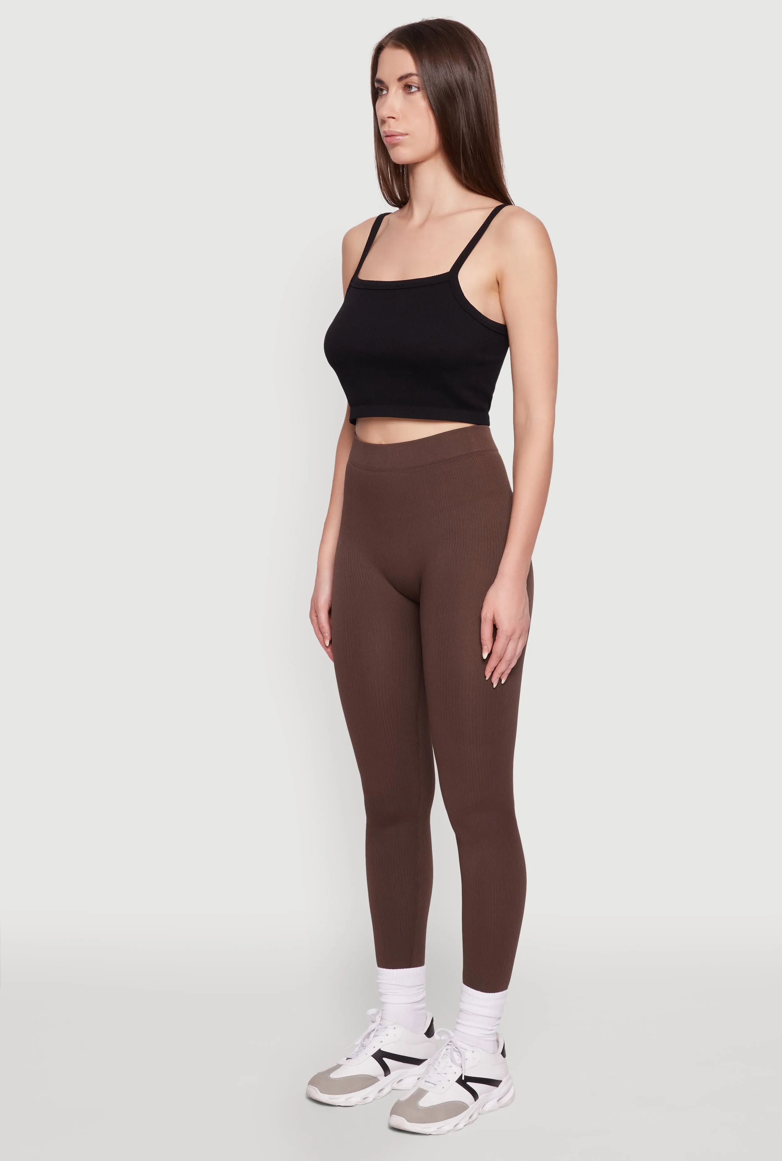 Trendy Rib Knit High Waisted Leggings sold by Rainbow product image thumbnail 3