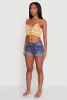 Trendy Crochet Striped Sleeveless Crop Top with Tassel Tie Front sold by Rainbow