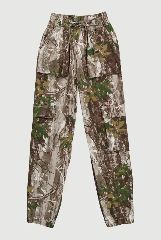 Girls Hunter Camo Cargo Joggers sold by Rainbow