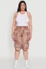 Plus Size Daisy High Waisted Acid Wash Cargo Denim Shorts sold by Rainbow
