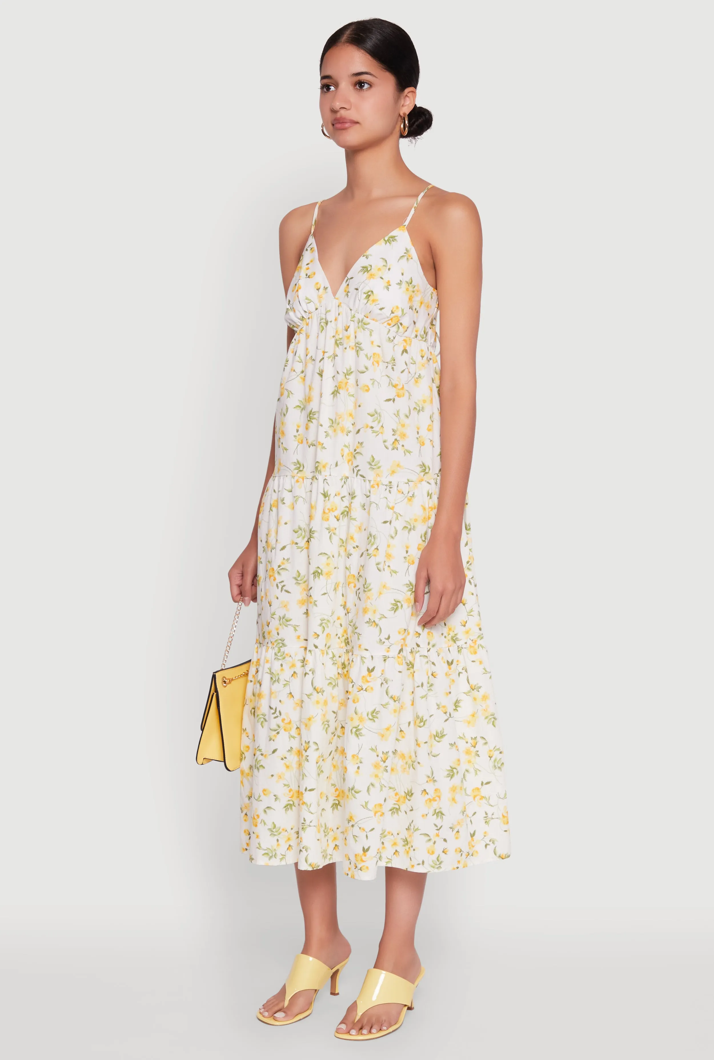 Haute Monde Floral Tiered Midi Dress sold by Rainbow product image thumbnail 3