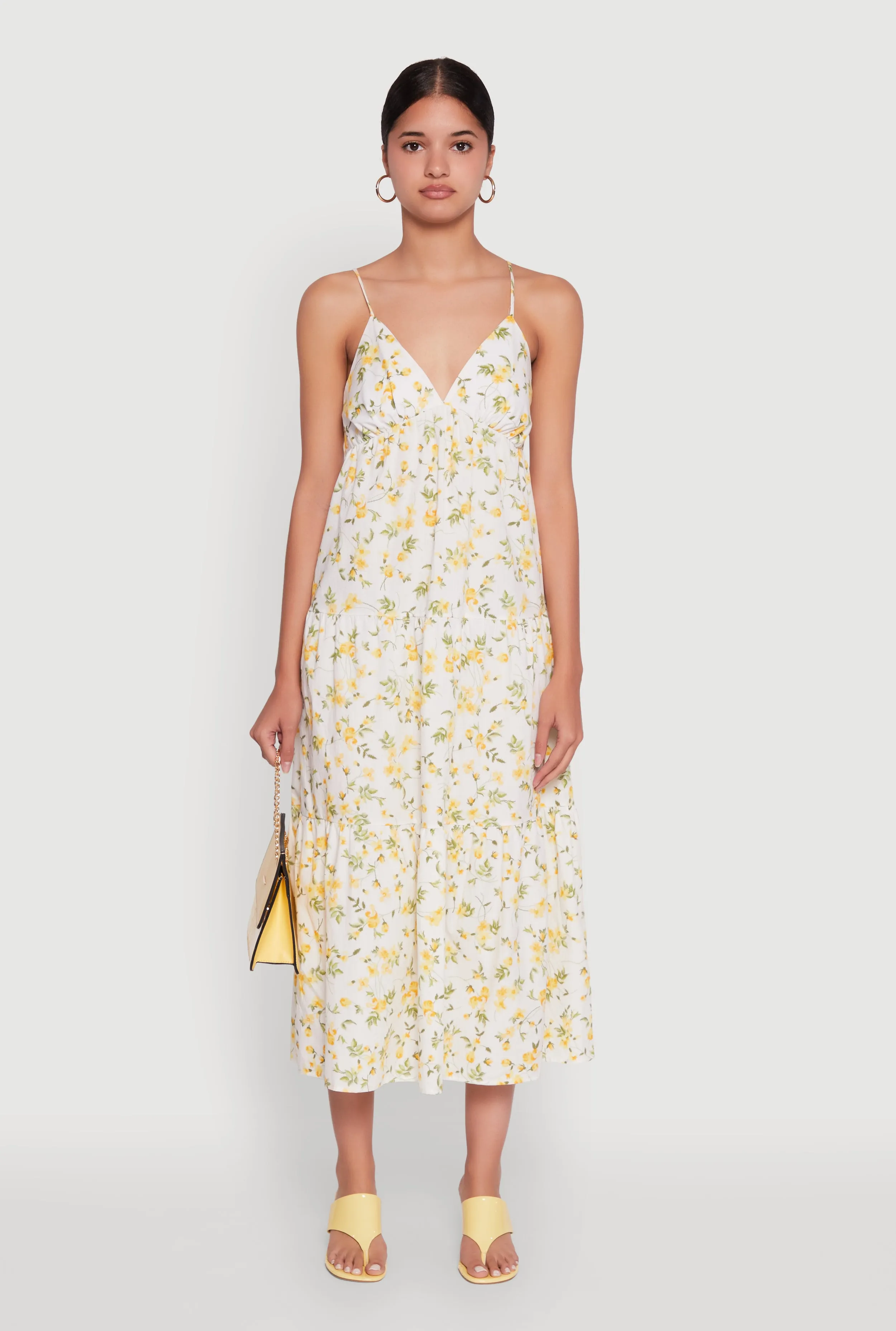 Haute Monde Floral Tiered Midi Dress sold by Rainbow product image thumbnail 2