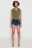 Trendy Button Front Cropped Blazer Vest sold by Rainbow