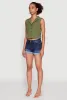 Trendy Button Front Cropped Blazer Vest sold by Rainbow