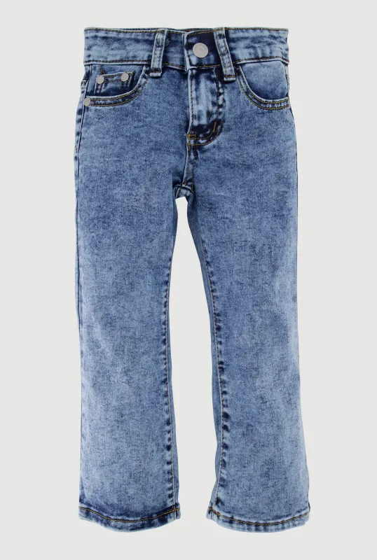 Little Girls Stretch Mid Rise Flare Leg Jeans sold by Rainbow