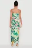 Haute Monde Floral V-Neck Side Slit Dress sold by Rainbow