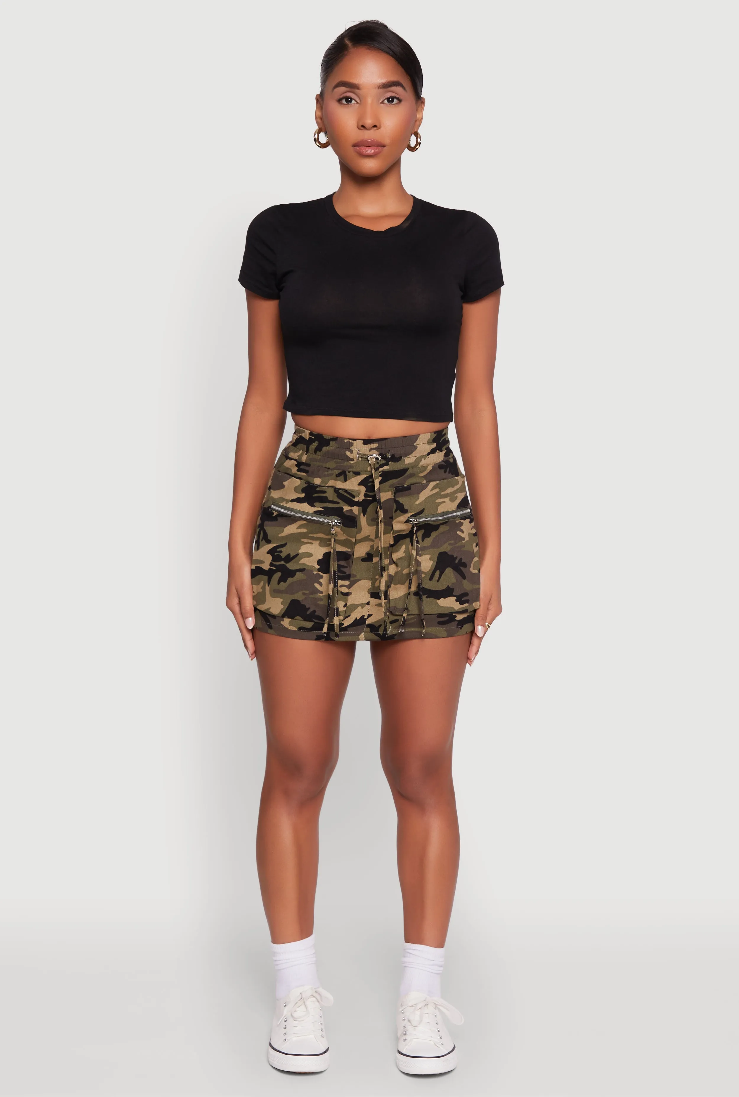 Trendy Camo Zip Pocket Mini Skirt sold by Rainbow product image thumbnail 2