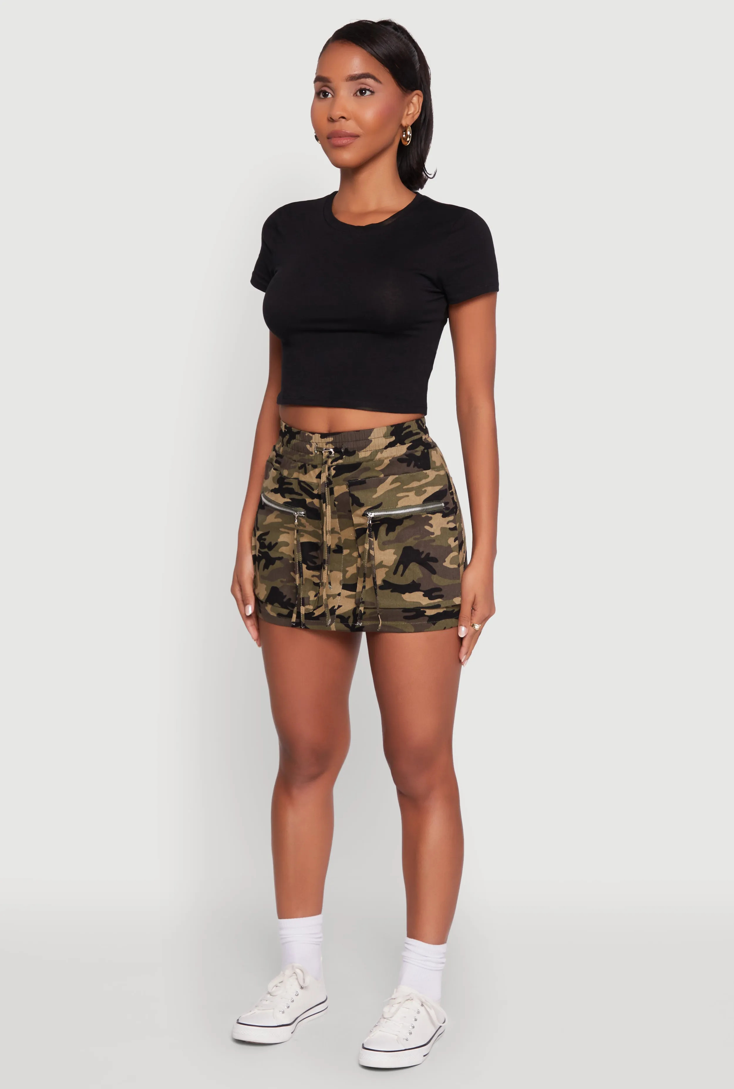 Trendy Camo Zip Pocket Mini Skirt sold by Rainbow product image thumbnail 3