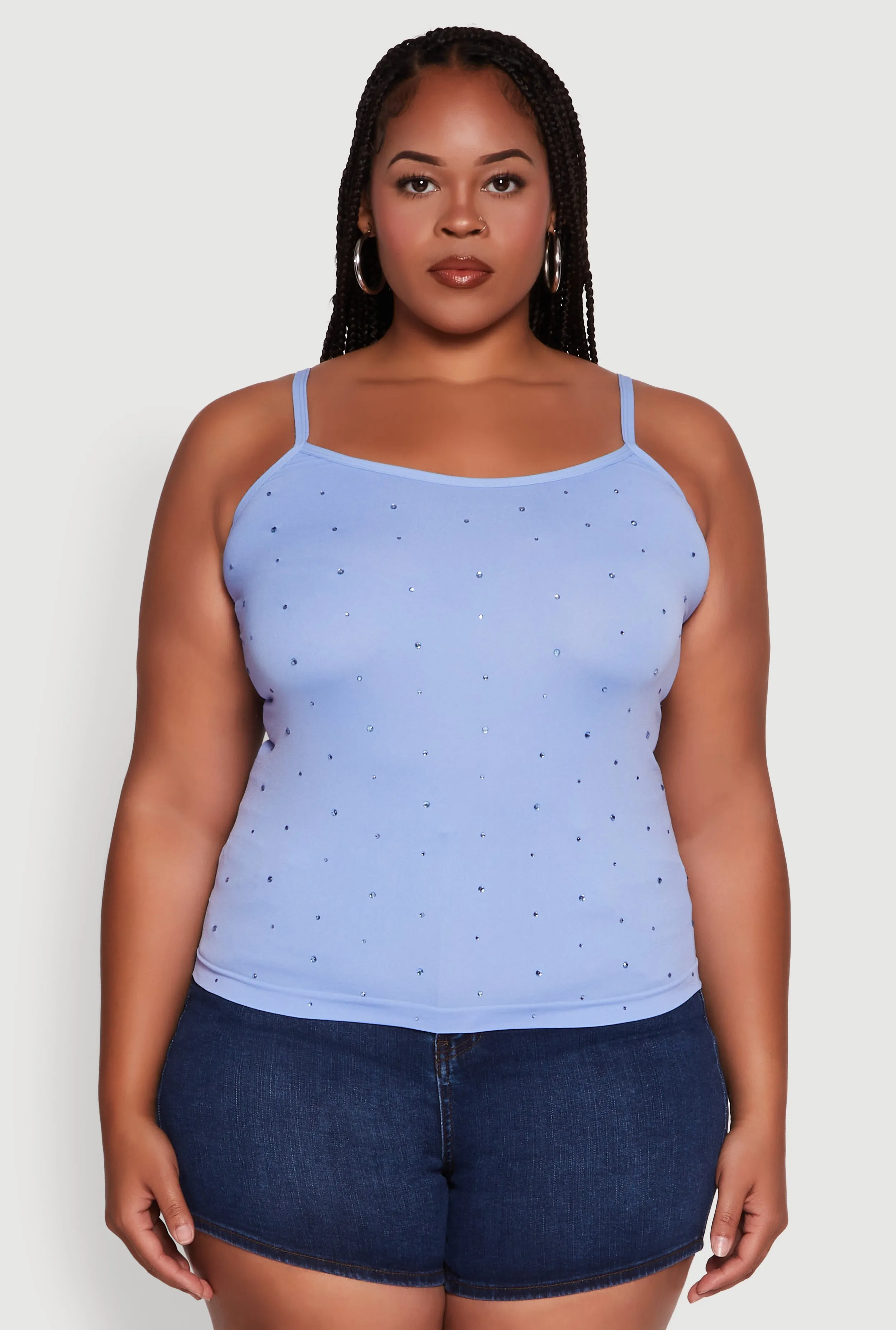 Plus Size Seamless Rhinestone Detail Cami sold by Rainbow product image thumbnail 2