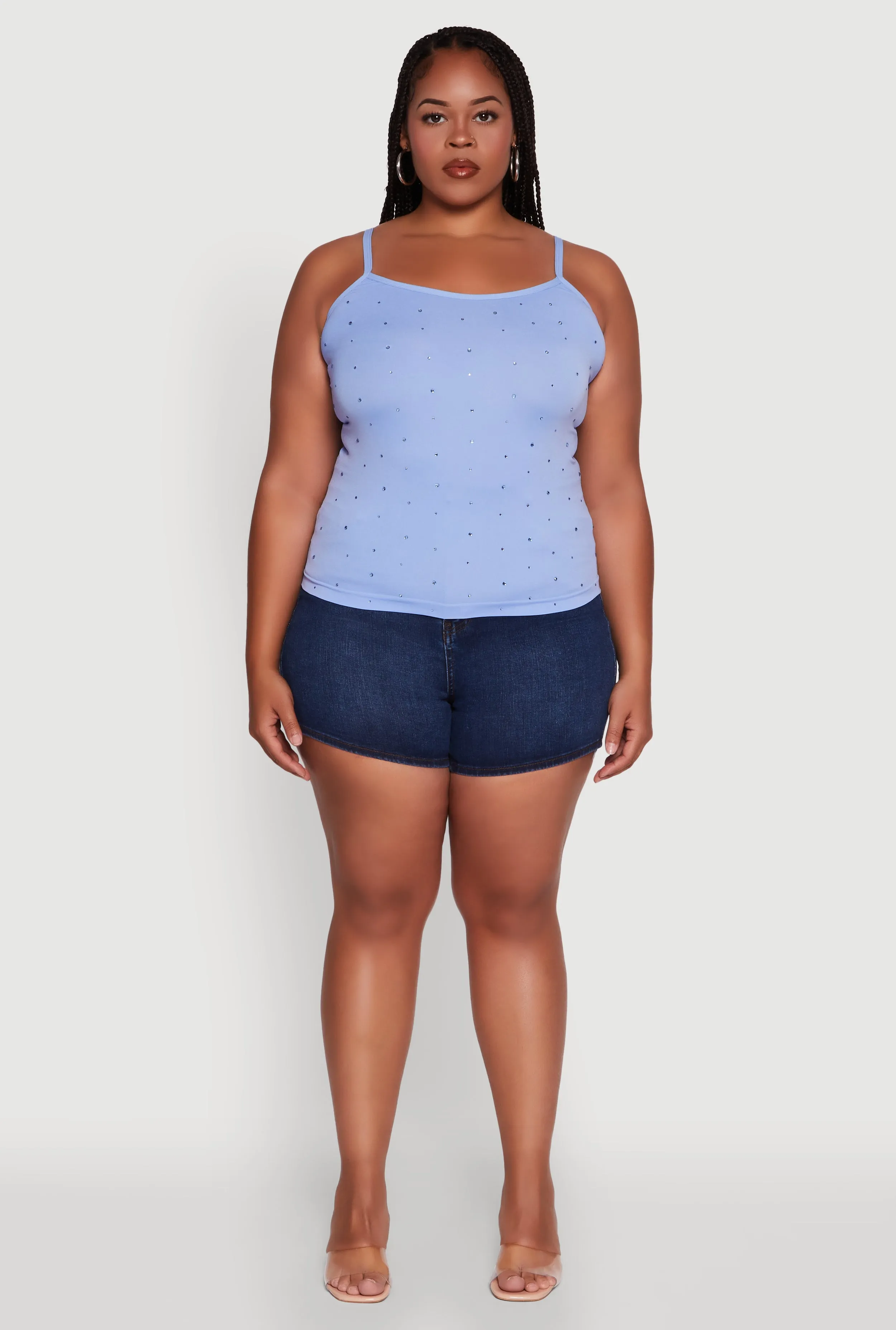 Plus Size Seamless Rhinestone Detail Cami sold by Rainbow product image thumbnail 3