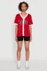 Trendy Striped Love Graphic Baseball Jersey sold by Rainbow