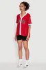 Trendy Striped Love Graphic Baseball Jersey sold by Rainbow
