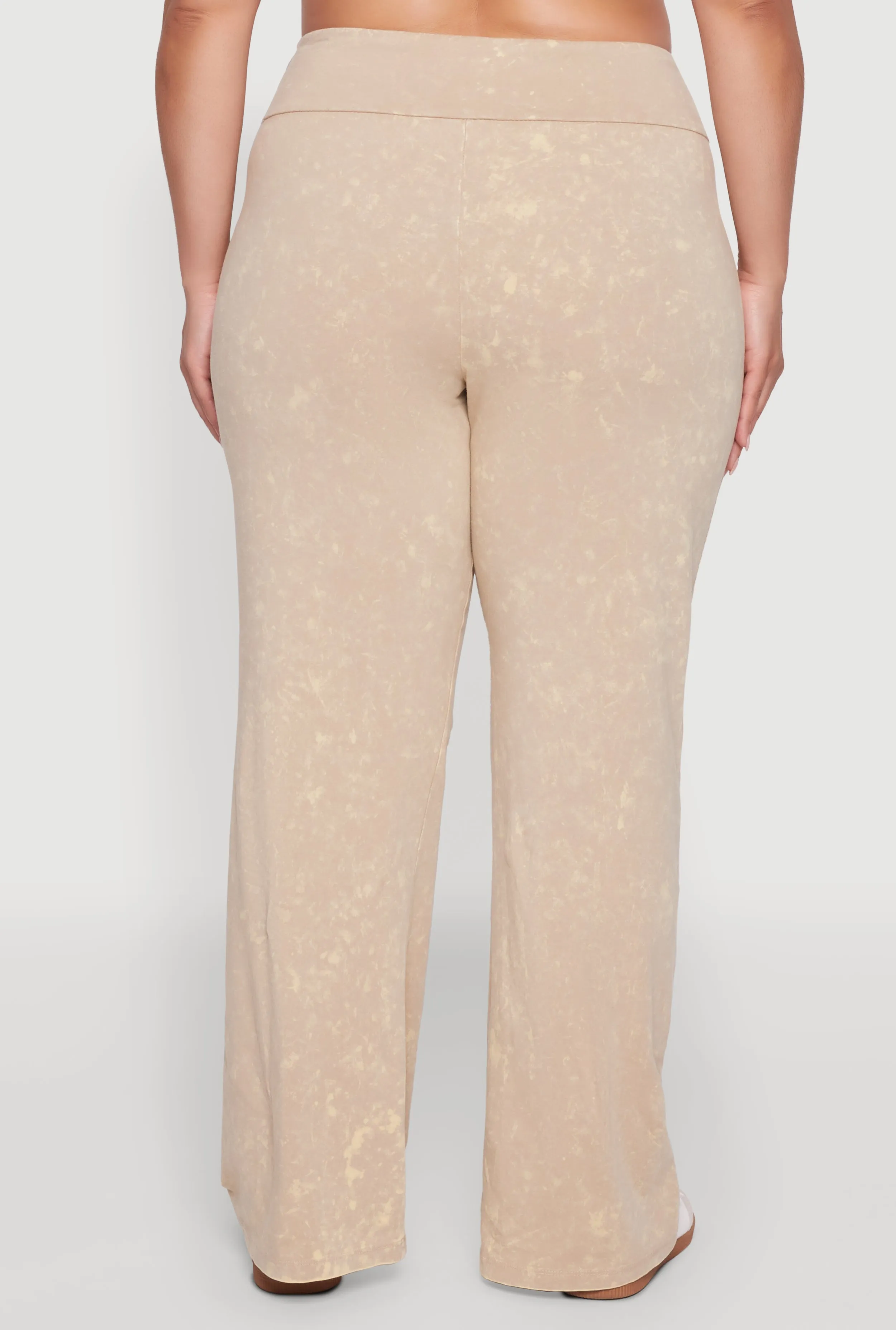 Plus Size Acid Wash Pintuck Wide Leg Pants sold by Rainbow product image thumbnail 5