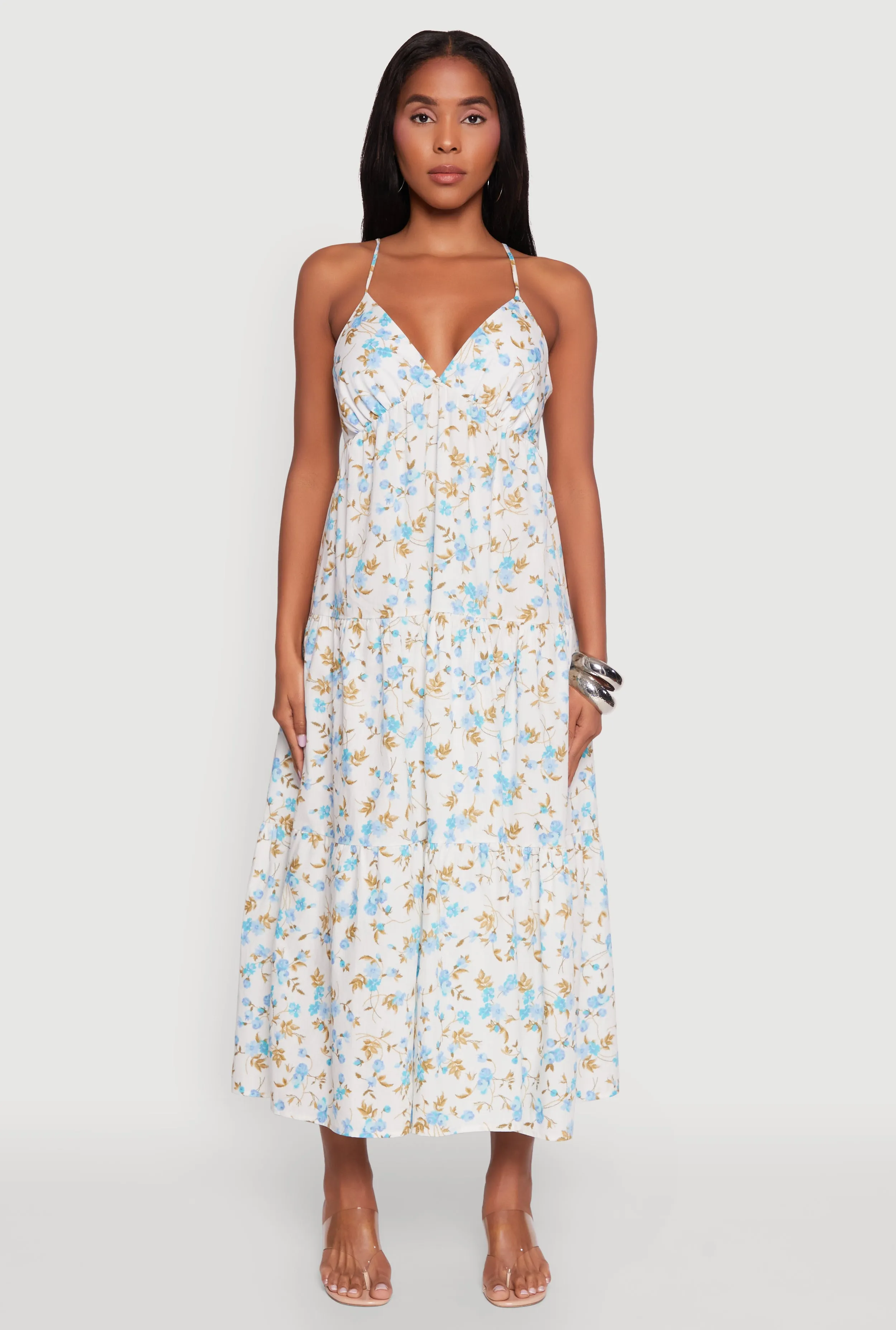 Haute Monde Floral Tiered Midi Dress sold by Rainbow product image thumbnail 2