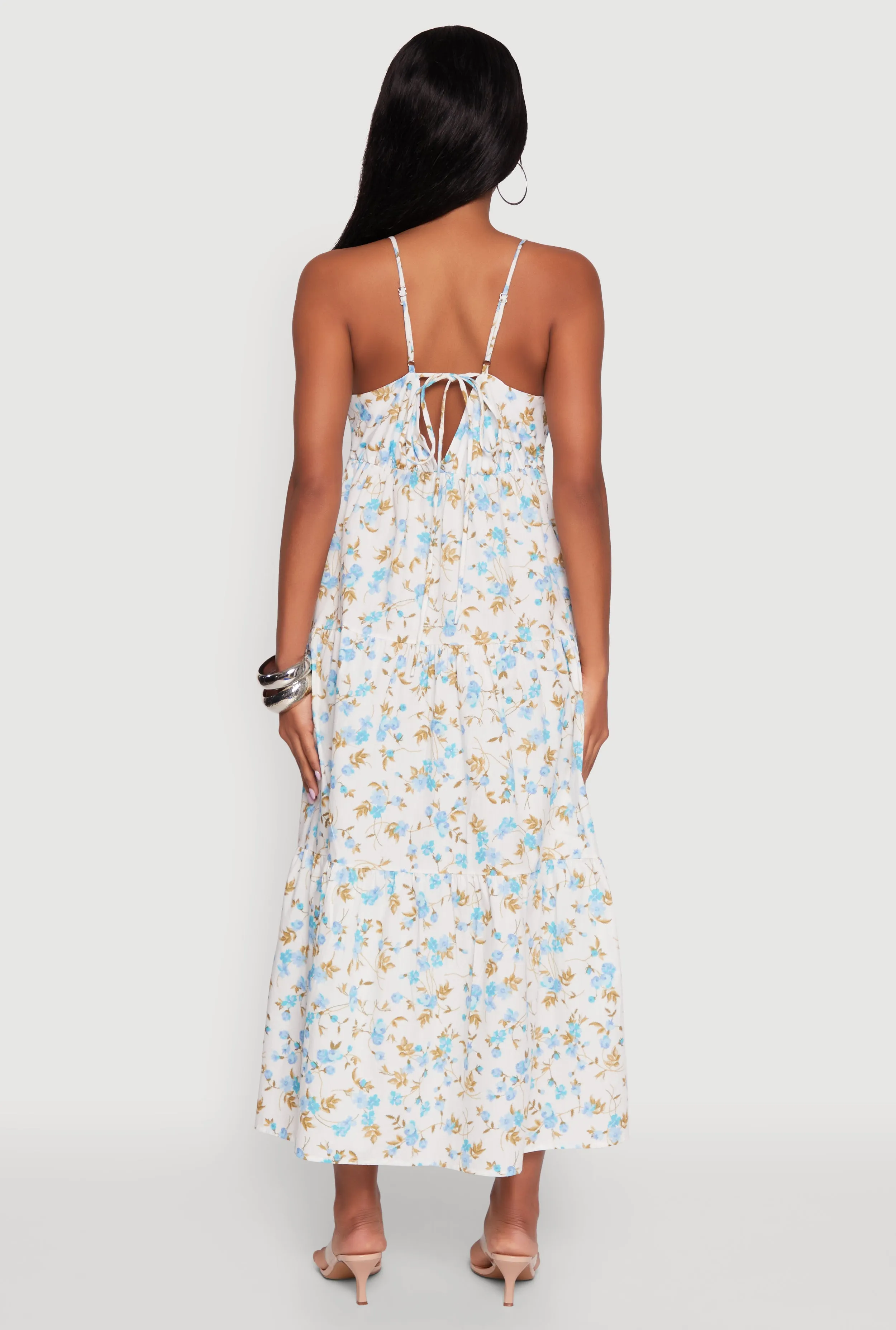 Haute Monde Floral Tiered Midi Dress sold by Rainbow product image thumbnail 5
